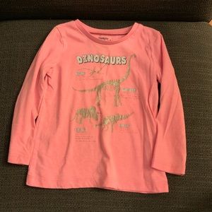 Girls Glitter Dinosaur Shirt OshKosh